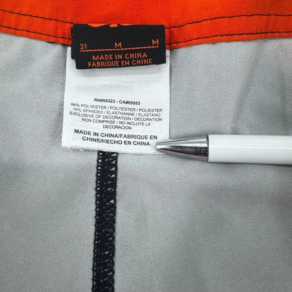 Nike 6.0 Mens Board Shorts Black Orange Yellow Size 31 404587-010 Surf Swimwear